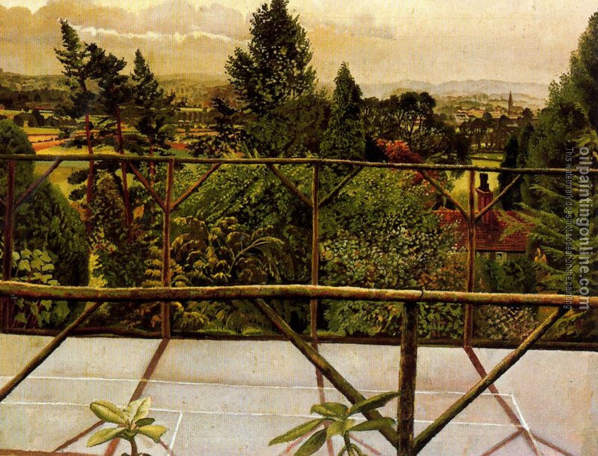 Stanley Spencer - View From the Tennis Court, Cookham